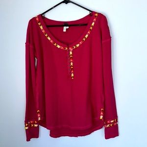 We The Free, long sleeve blouse size M